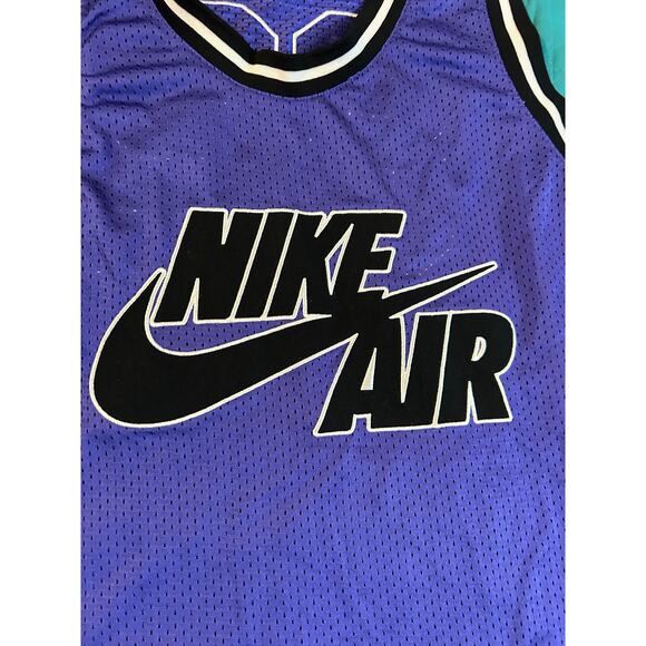 Nike Air Men's Large Basketball Jersey Purple Black White Stitched Breathable - Picture 3 of 5